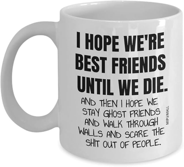 MIPOMALL Best Friend Mug Gifts Cup - Funny Friendship Great Item Present Christmas Birthday Female Male Men Women Him Her Ideas Sister Mothers Day MG0024
