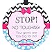 Girl Zig Zag Tag - Stop, No Touching, Your Germs Are Too Big For Me (Girl Preemie Sign, Newborn, Baby Car Seat Tag, Baby Shower, Stroller Tag, Baby Preemie No Touching Car Seat Sign)