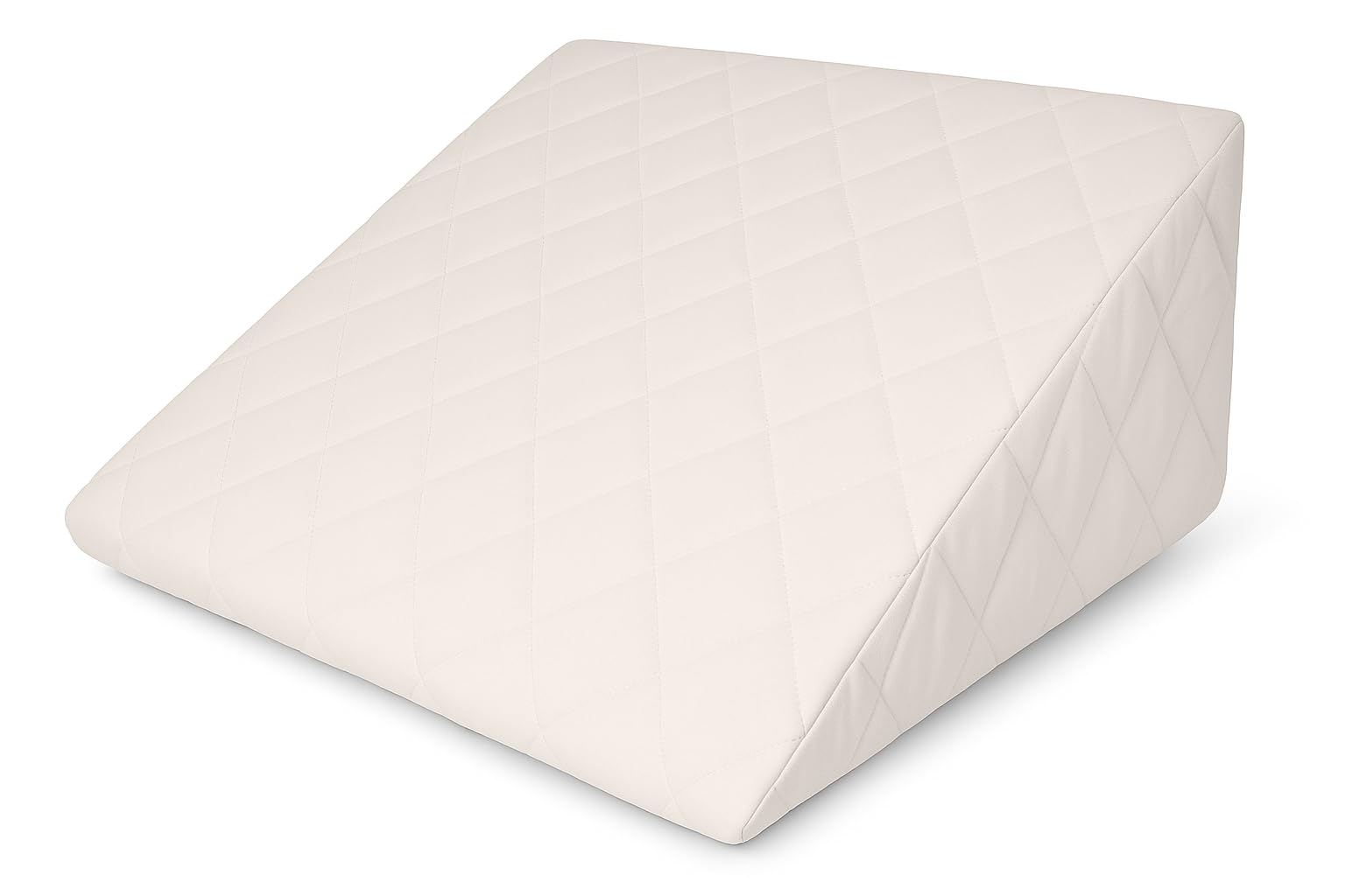 Top Style Collection White Cream Wedge Pillow Orthopaedic For Acid Reflux, Back Support, Bed Positioning (16''X20''X10'') - High Density Foam Body Positioner For Heartburn, Gerd, Circulation, Leg Elevation