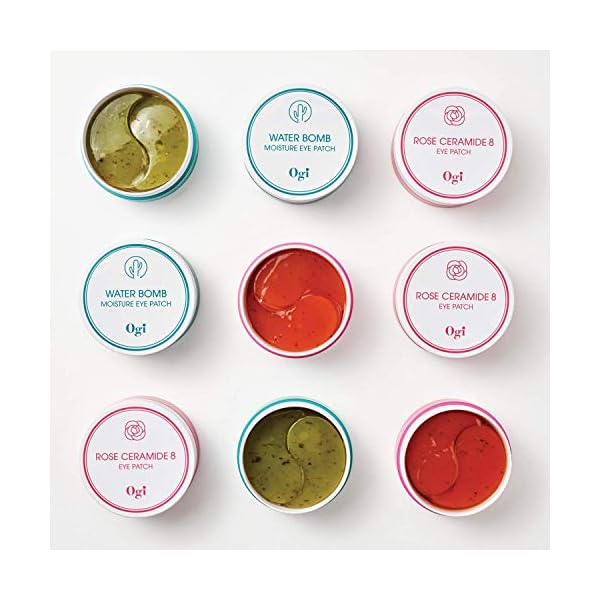 [Ogi] Rose V Eye Patch, 100% Vegan Hypoallergenic Under Eye Masks for Eye Wrinkles, Natural Hydrogel Patches From Marine Plants (1.4g x 60EA)