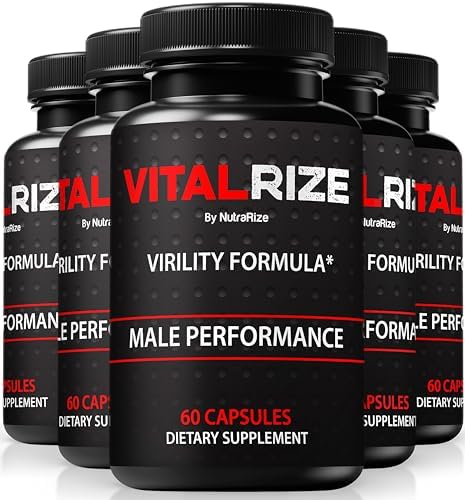 (5 Pack) Vital Rize For Men, Official VitalRize Male Formula, All-Natural VitalRize Pills To Support Peak Performance, Premium Ingredients For Daily Nutrition & Energy, VitalRise Review (300 Capsules)