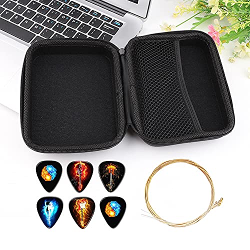 Zhibeiyou Zby Guitar Pick Holder Case Compatible For D'addario, Chromacast, Fender, Jim Dunlop, Bolopick, Unlp Musical Instrument, All Size Picks Storage Pouch Box - Black #TOP1