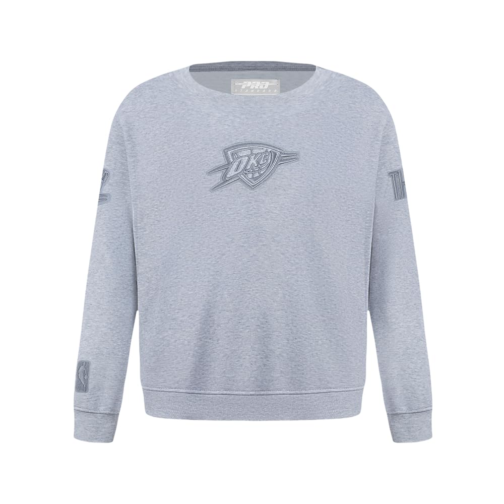 Sudadera Gris Jaspeado Pro Standard NBA para Niños Talla L de Algodón 8