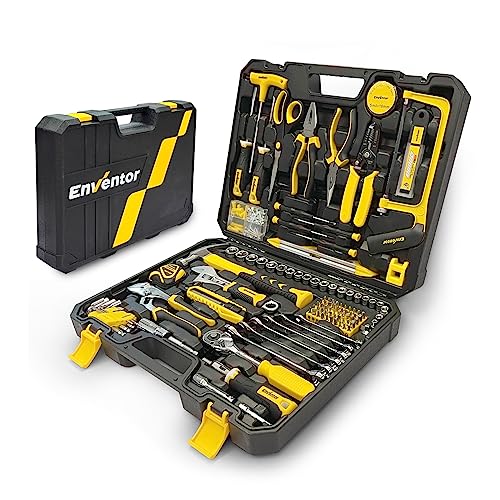Enventor Tool Set, 220-Piece Home Tool Kit with Toolbox, Wrench and Hand Tools for Home Repairs, Auto Maintenance, DIY & General Use,Household Repair Tools for Men & Women