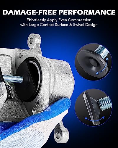 Image of OMT Auto Brake Caliper Compressor, Universal Inner Pad Spreader Tool, Blue