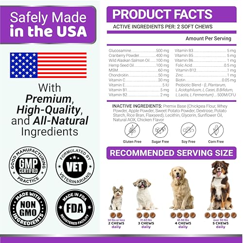 Multivitamine pour chiens YUMA'S avec glucosamine | 240 bouchées à mâcher - 7