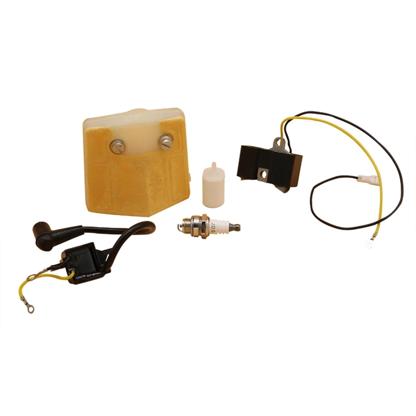 Módulo de bobina encendido, filtro aire, bujía, for Husqvarna, 61 66 266, JONSERED, 630, repuestos for motosierra gasolina for jardín Elemento de filtro de aire para cortacésped