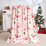 YHITBG Christmas Throw Blanket Cute Santa Claus Holiday Blankets and Throws for Kids Women Men Soft Flannel Throw for Couch, Bed, Living Room, Office, Travel, Christmas Decor 50 x 60 Inch