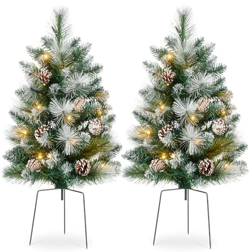 Best Choice Products Set of 2 24.5in Outdoor Frosted Scotch