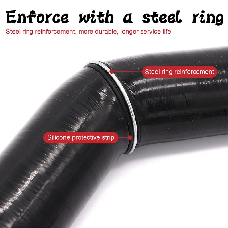 Lengte 102 mm 45 graden ID 95 mm elleboog siliconen slang