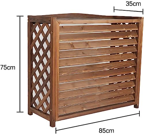 Protection extérieure en bois pour climatiseur central, cache-pompe à chaleur piscine 3 panneaux