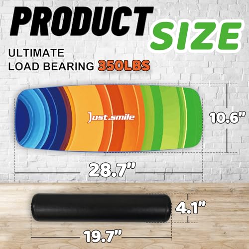 Balance Borad Sports Trainer-with Adjustable Stopper- Stability Board for Physical Therapy,Yoga,Surfing Training-Max Load 350lbs with Aiti- Slip Surface - Image 3