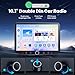 Joying Android 13 Double Din Radio with Carplay & Android Auto, 10.1 Inch Car Radio GPS Navigation 8GB+128GB Head Unit with Bluetooth,Volume Knob, Mirror-Link, AM/FM Radio, 1280x800P(JY-UTD10N8-B)
