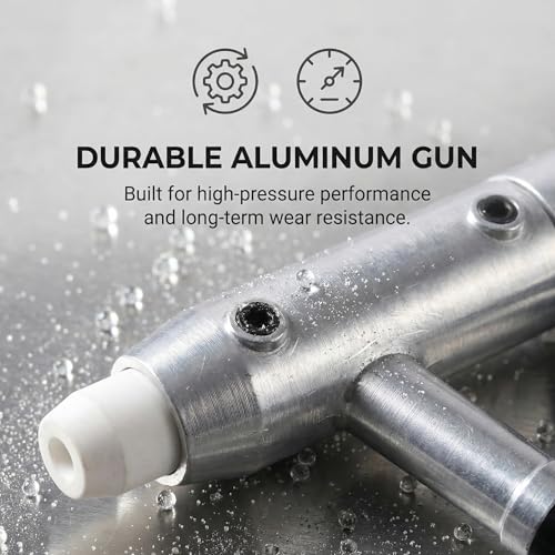 Sandblaster Gun Kit, Portable Pneumatic Abrasive Blaster, Handheld Sand Blaster for Paint Stripping & Surface Cleaning, Heavy Duty Small Sandblasting Tool for Car Restoration, Workshop