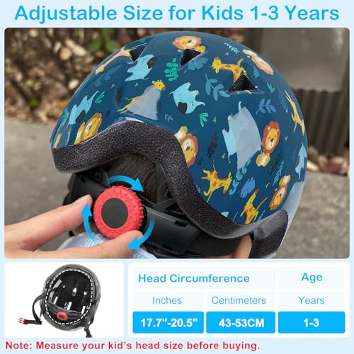 Image of Toddler Helmet, Baby Infant Kids Bike Helmet for Kids Age 1-3 /2-4 /3-5 /5-8 Adjustable Toddler Bike Helmets for Boys Girls for Scooter Skateboard Cycling