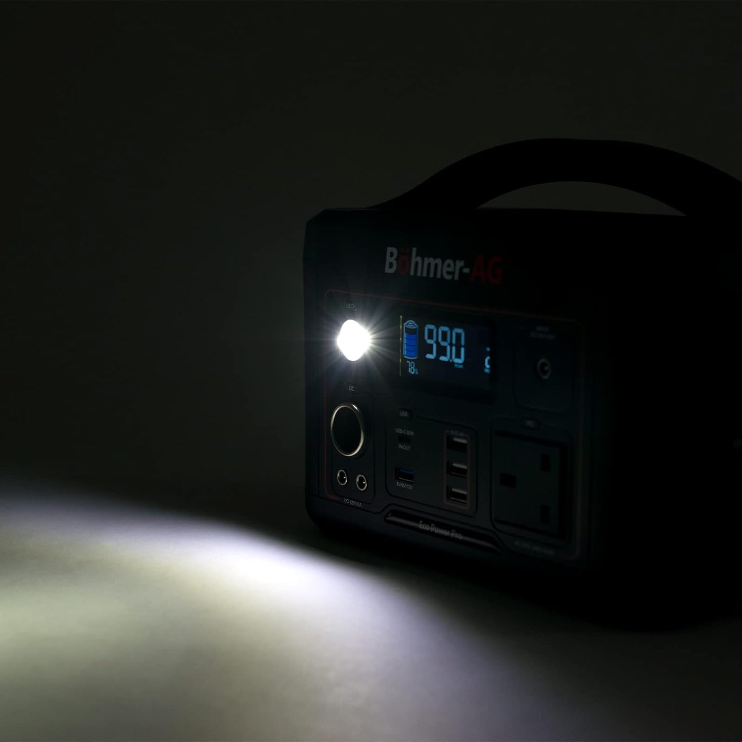 Böhmer-AG EcoPower Portable Power Station 600W Surge Power 78000mAh/280.8Wh Battery Pure Sine Wave Solar Generator 220-240V Fast USB PD 60W Charge, Outdoor, Camping, Travel, Home, Campervan Böhmer-AG EcoPower Portable Power Station 600W Surge Power 78000mAh/280.8Wh Battery Pure Sine Wave Solar Generator 220-240V Fast USB PD 60W Charge, Outdoor, Camping, Travel, Home, Campervan