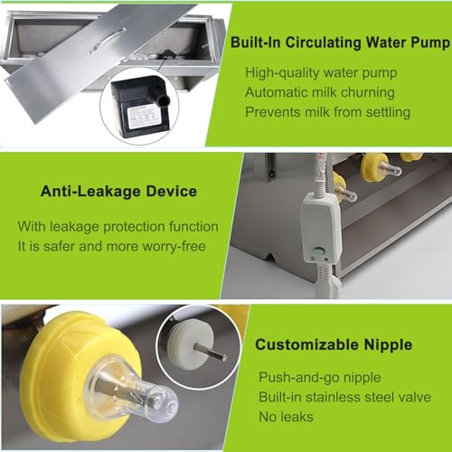 Alimentador automático de leche para lechones en acero inoxidable de 15L y 20L 4