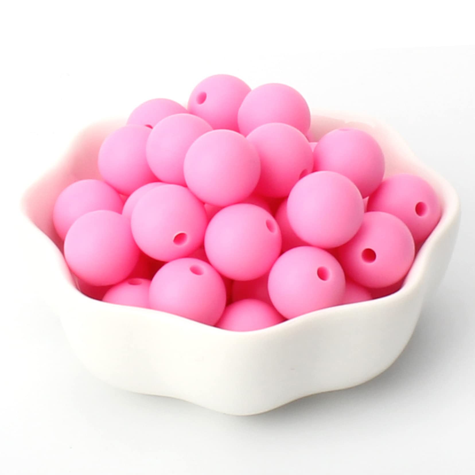 100pcs 12 mm silikonowe koraliki DIY Naszyjnik klęski Naszyjnik okrągłe dystansowe koraliki do smyczy biżuterii Making Akcesoria (kolor: czerwony, rozmiar: 12 mm)