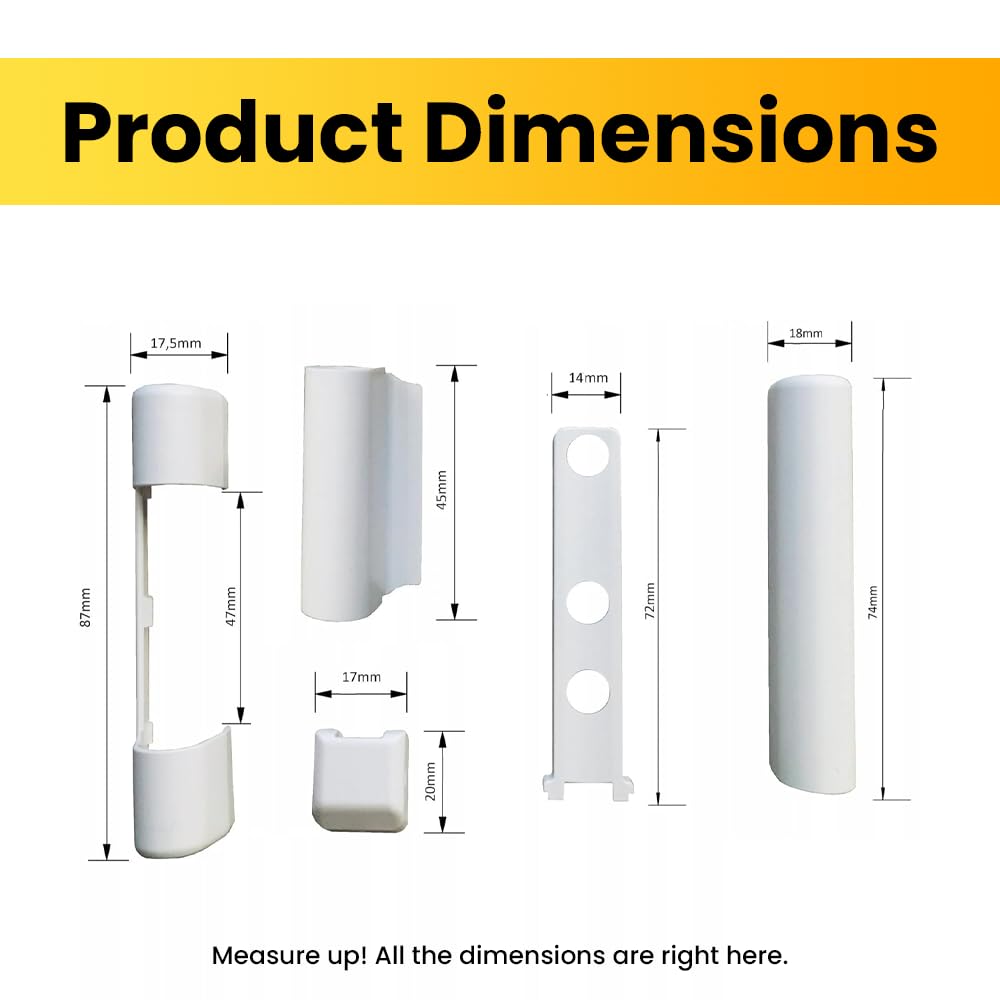 Coperture Cerniere Siegenia Per Finestre PVC - Set 5 Pezzi, Colore Bianco - Foto 8