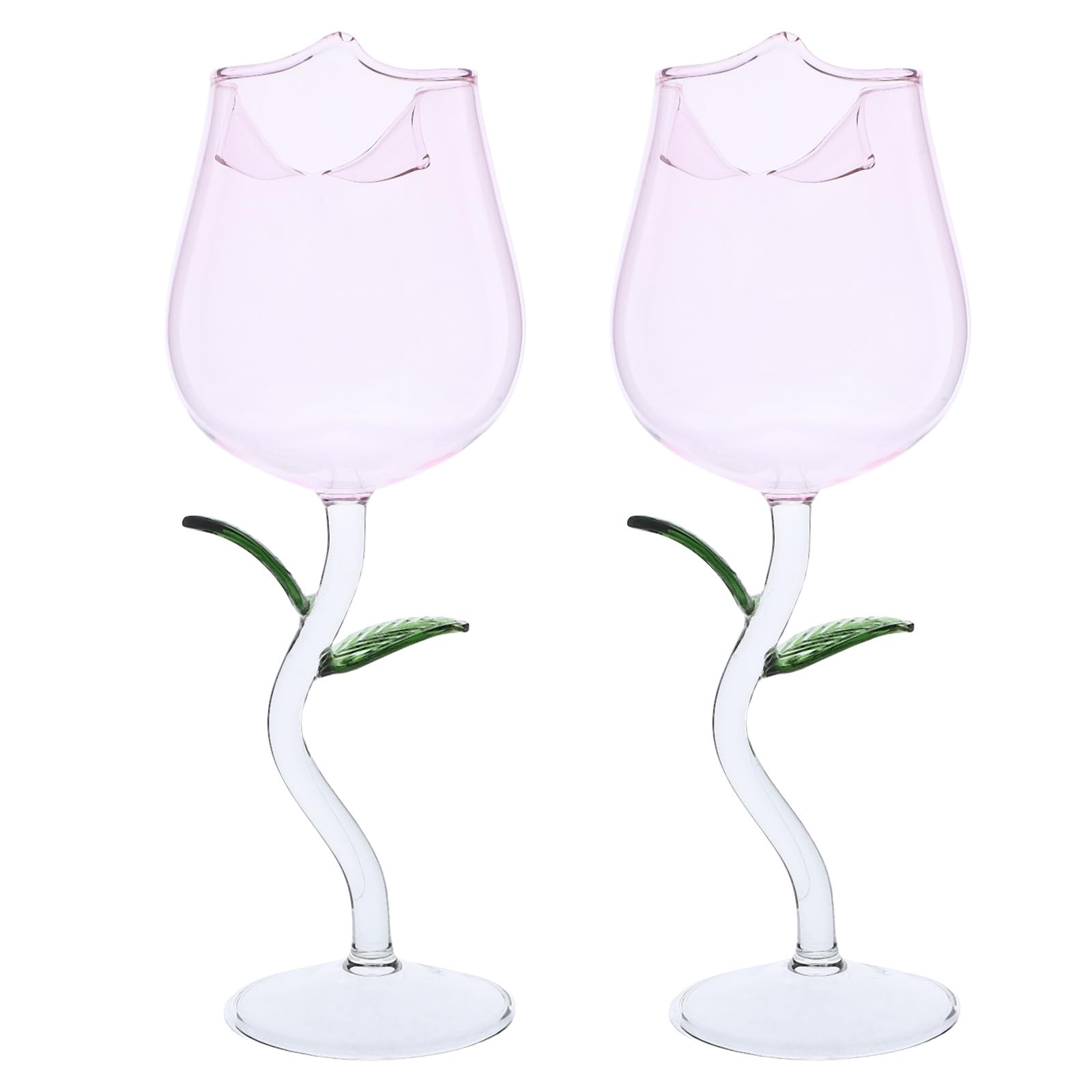 Verres à vin rosé pour mariages et cadeaux inoubliables avec motif rose délicat