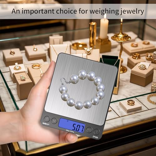 skeap digital jewelry scale  500g x 001g precision gold scale for jewelers amp collectors digital pocket scale with backlit lcd tare function ideal for gemstones bullion amp coins