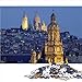 Puzzle 1000 Pièces Cathédrale Sacré Coeur Montmartre Bâtiment Puzzle en Bois 52x38cm Défi Enfants Décoration Halloween