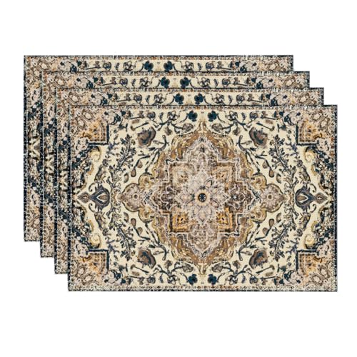 Artoid Mode PLACEMAT-REGULAR-4PC-3045-013BU Boho Placemats Set Of 4 cover