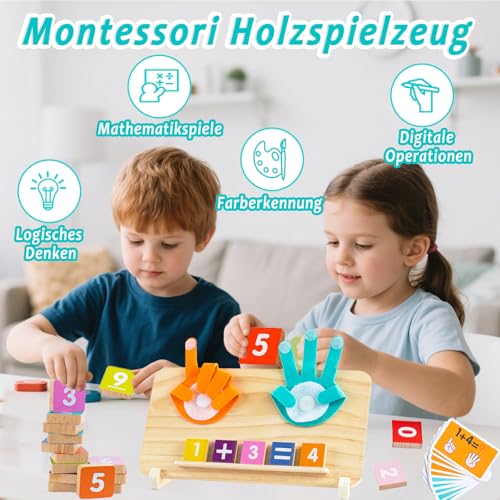 DQMOON Spielzeug ab 4 Jahre, Montessori Spielzeug ab 4 5 6 Jahre Zahlen Lernspiele Pädagogisch Wertvoll Mathe Lernspielzeug… – Ansicht 3