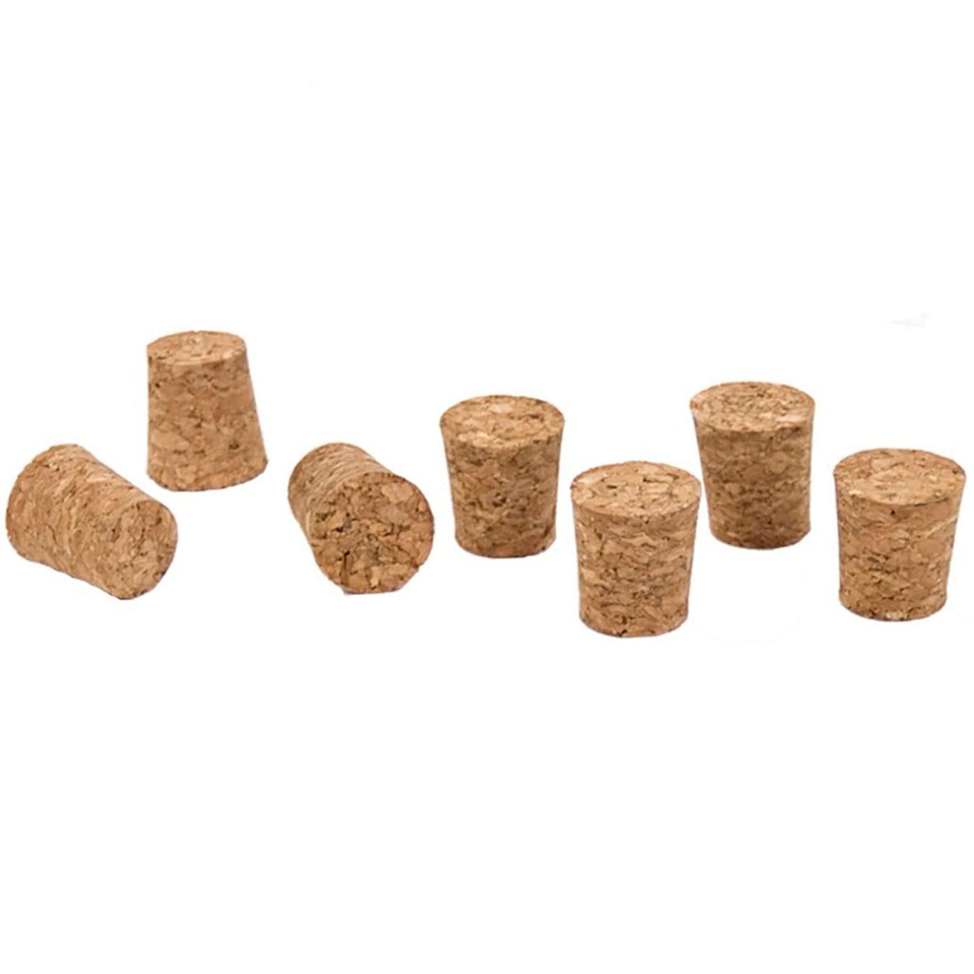 Acan Tradineur - Pack de 7 tapones cónicos de corcho para botellas, garrafas, botes, frascos, bar, restaurante, vino, aceite, 22 x 17 x 24 mm