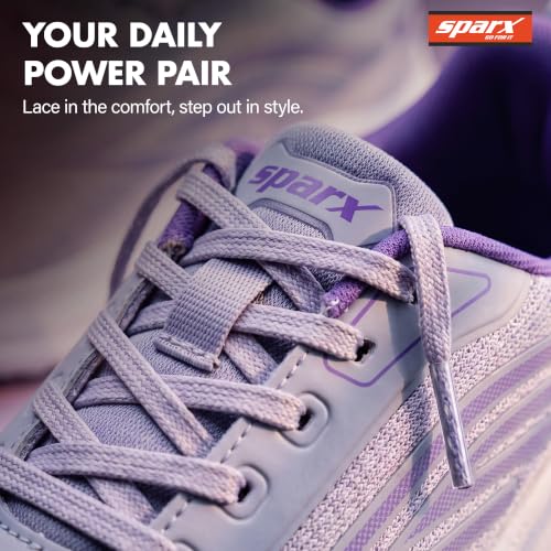 Image of SPARX Sports Running Shoes for Women - Lightweight Breathable Lace-Up Athletic Shoes with Cushioned Comfort, Shock Absorption, Durable Grip, Flexible Sole & Everyday Walking Performance
