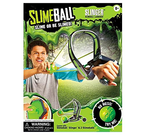 Diggin Slimeball Slinger. Toy Sling-Shot for Kids. Ball Launcher Squishy Shooter,Green