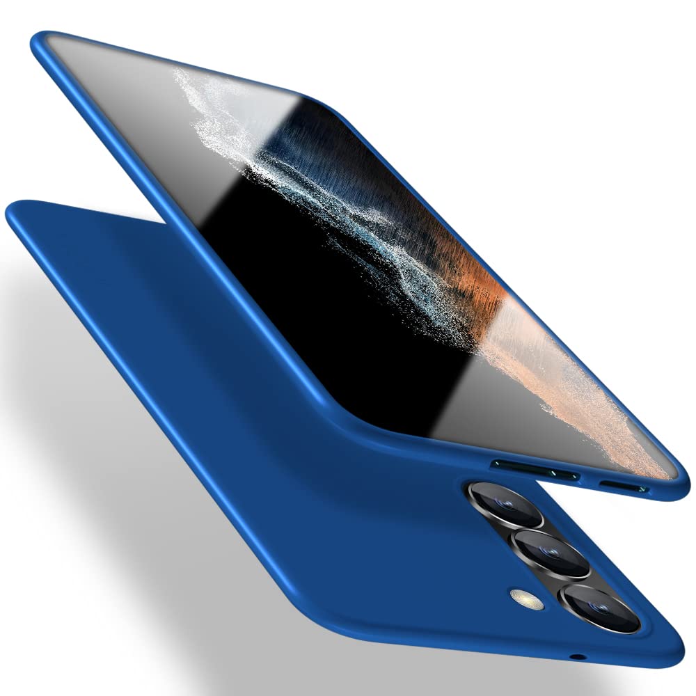 X-LevelSamsung Galaxy S23+ Plus Case Slim Fit Soft TPU Super Thin [Guardian Series] S23 Plus Phone Back Cover Light Protective Matte Finish Coating Cases-Blue