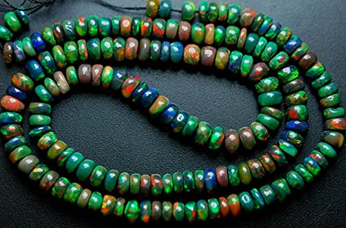 Black Opal AAA véritable en fil de 17 pouces pour offrir un cadeau artisanal précieux