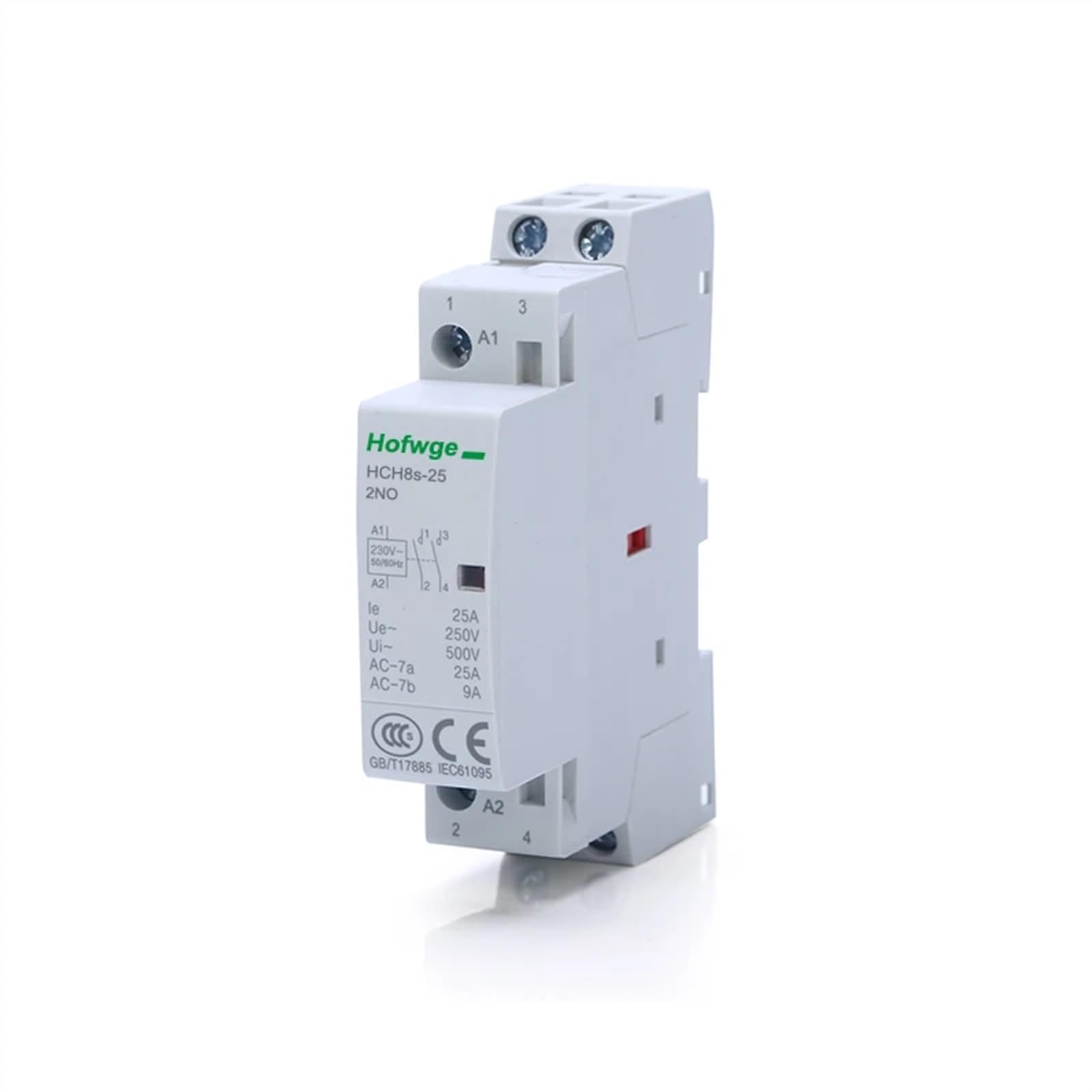 Stycznik modułowy AC do użytku domowego, HCH8s-25M, 2P, 16A, 20A, 220V, do szyny DIN, z przełącznikiem ręcznym, 2NO, 1NO, 1NC lub 2NC(2P 16M 1NO1NC AC230V)