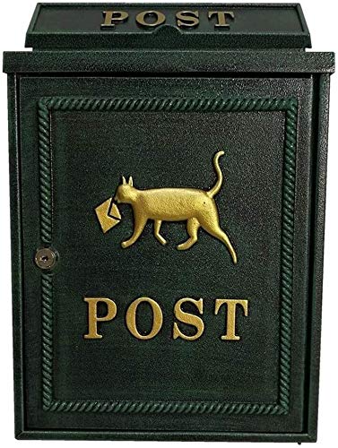 LUCKY En dehors Postbox résistant aux intempéries, Grande Boîte aux lettres extérieure verrouillables Sécurisez Mail Post résistant aux intempéries en acier galvanisé Boîte aux lettres Boîte aux lettr