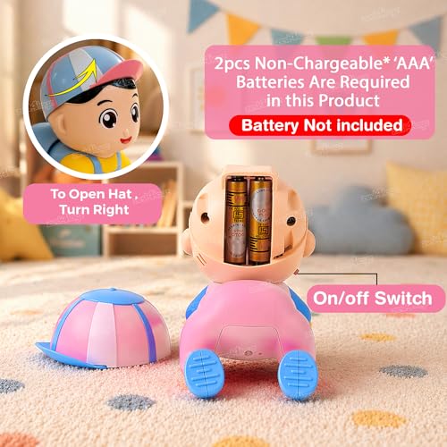Image of Zest 4 Toyz Musical Toys for Kids | Crawling Baby Toys for 6 to 12 Months | Interactive Learning Sound Action Toy with Soft Music for Babies Toddlers Infant | Birthday Gift | (Assorted Color)
