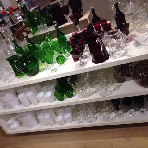 Set 6 Vasos Diamante Low Glass Empoli Verde miniatura 2