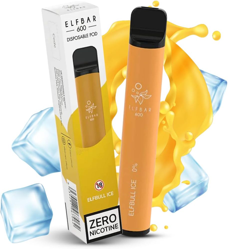 ELF Bar Disposable Vape Pod Device 600 Puffs 0mg Nicotine Free