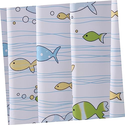 Cortina de Ducha de 150 X 200 Cm con Estampado de Peces Resistente al Óxido Elegante Accesorio de Baño