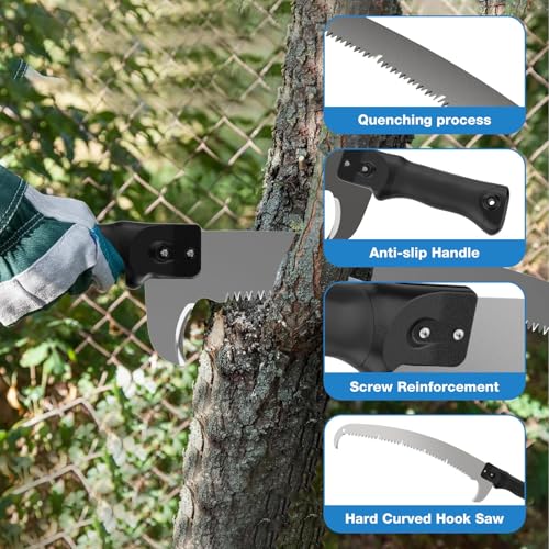 Manual Pole Saw, 26FT Telescoping Extension