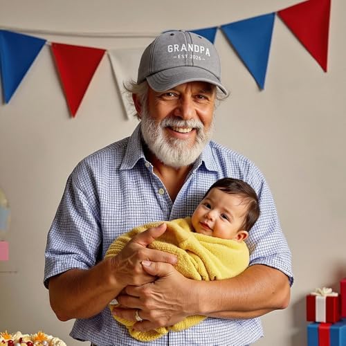 Image of New Grandpa Gifts First Time Est 2026 Promoted to Grandpa to be Hat for Men