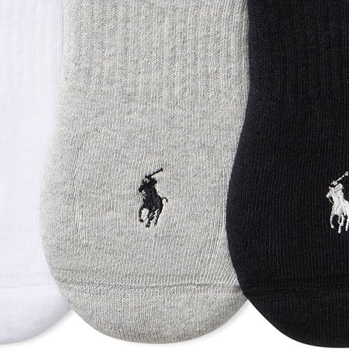 POLO RALPH LAUREN Athletic Performance Cotton Low Cut Socks - 6 Pair Pack - Moisture Wicking Mesh3
