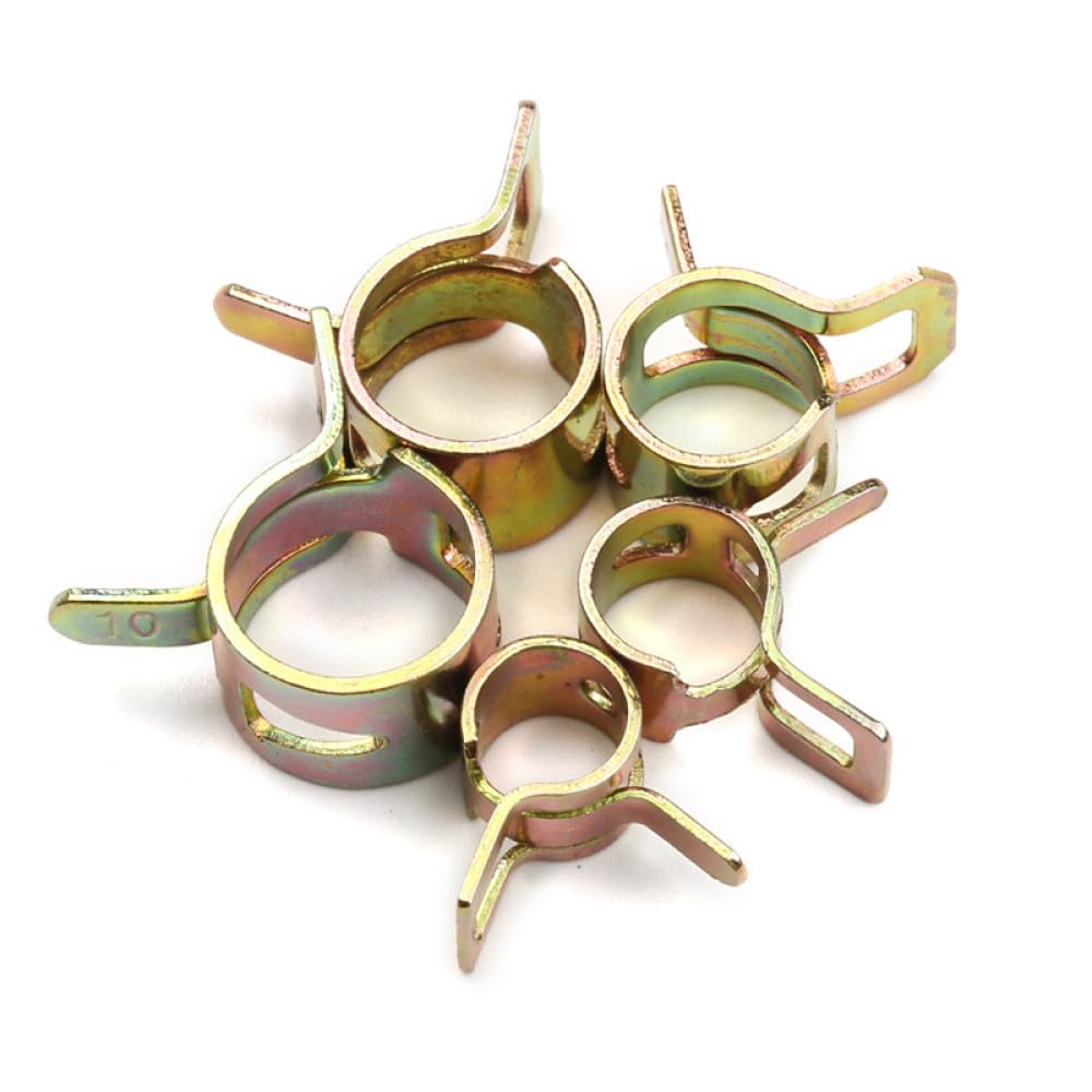 75/100/155 pezzi Kit di assortimento di morsetti a molla per autocarri, olio combustibile, acqua, tubo flessibile, morsetto per tubo(155pcs 6-22mm)