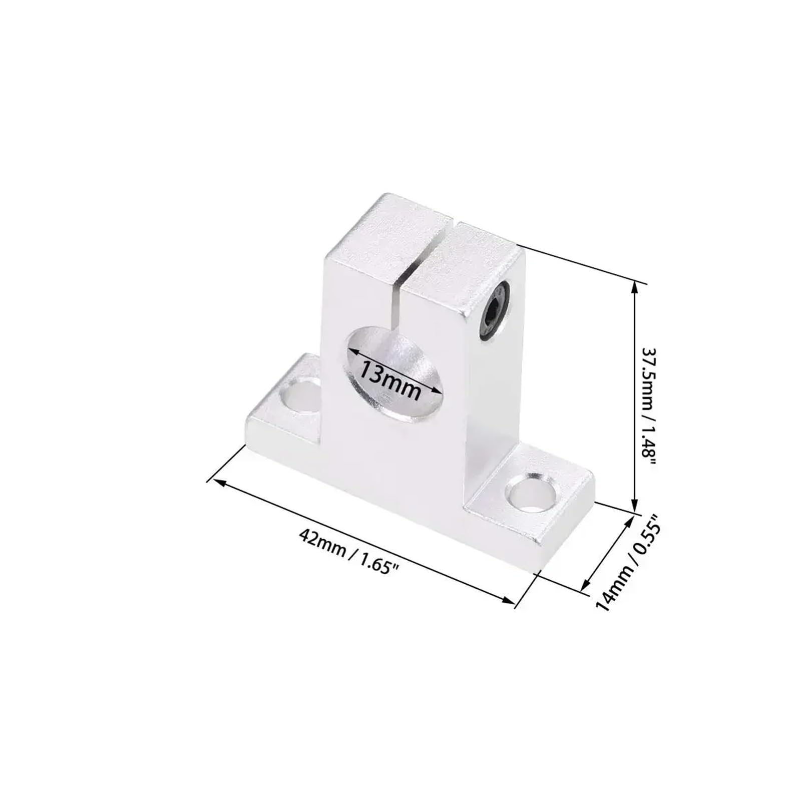 4-teiliges Linearlagerschienen-Wellenstützset Sk8 Sk10 Sk12 Sk16 Sk20 Sk25 Sk30 8 mm(SK13 13MM)