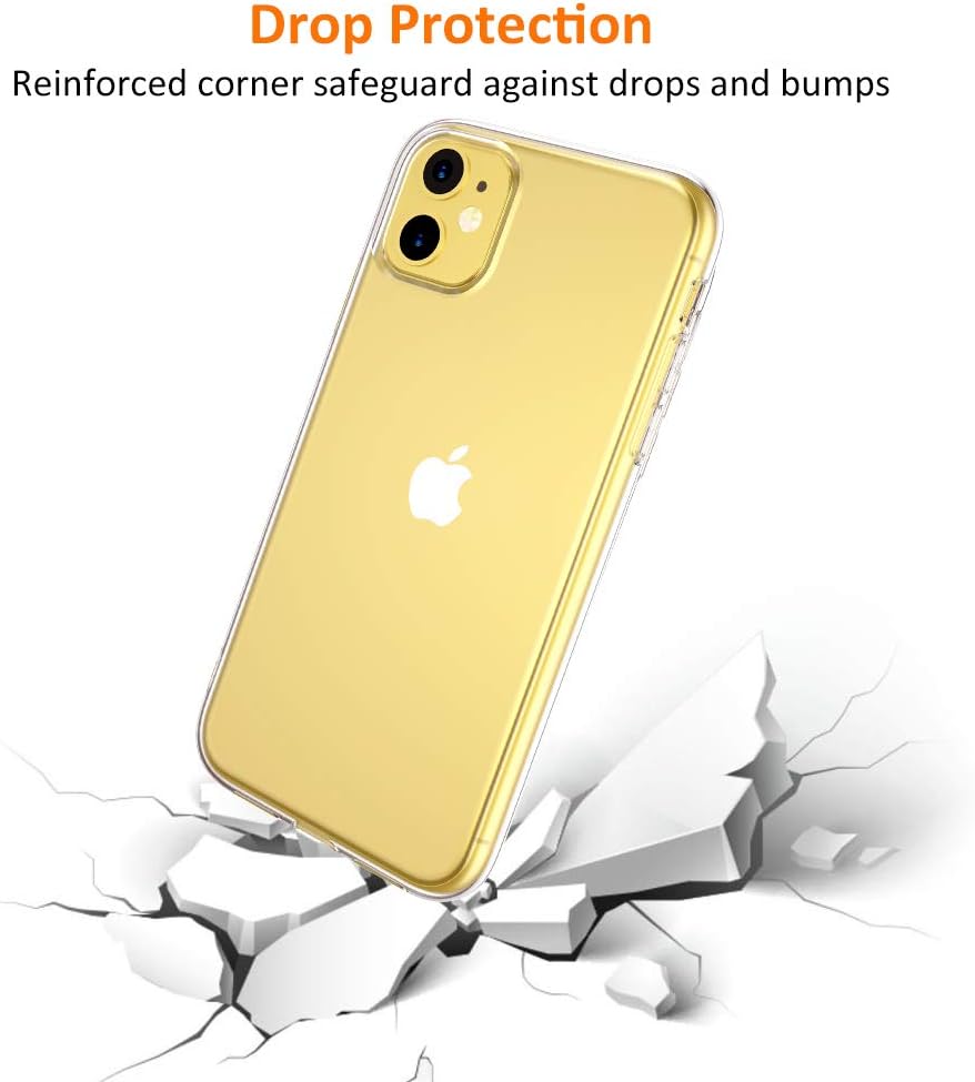 JJCHENLE STOON for iPhone 11 Case, Anti-Scratch Shock-Absorption Crystal Clear Phone Cover Case for iPhone 11, 6.1 inch, 2019
