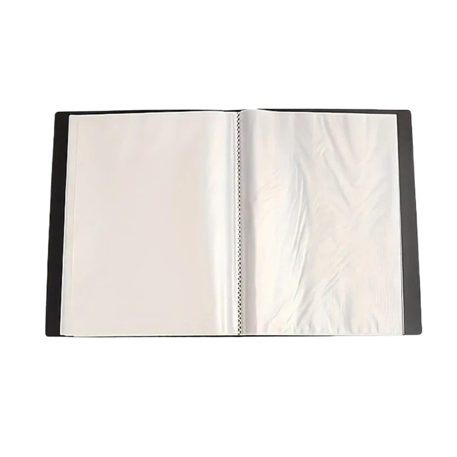 Carpeta de bolsillo for libro presentación (negra), 4 Uds. Con funda plástico for mostrar 40 páginas documentos A4, certificados y recuerdos Para Portafolio