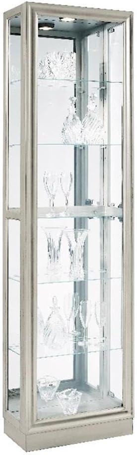 Right2Home Home Meridian International Curios Curio, 21 by 11 by 77-Inch, Silver