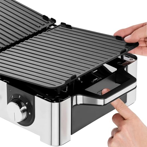 WMF Lono Master-Grill, Elektrogrill, 50x28 cm, Elektrogrill Tischgrill mit Windschutz und Auffangschale, Outdoorzertifiziert für Barbecue… – Ansicht 5