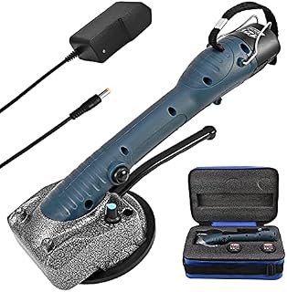 Pakuyi Tile Laying Machine 10-150Hz/s 12V Tile Tiler Tool 10 Gears Handheld Tile Vibrator for Floor Wall Tiles with 125 * 125 mm Suction Cup 2 Battery Lasting 3 Hours and 1 Charger