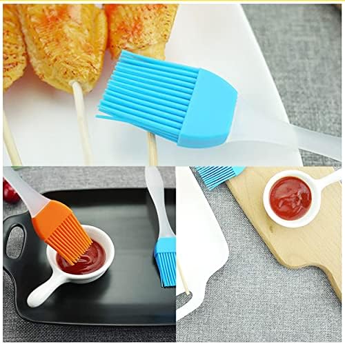 4Pcs Bright Color Basting Brush, Pastry Brush for Baking, Basting Brush Silicone, Heat Resistant Silicon Brush for Cooking, BBQ, Basting, Pastry, Grilling